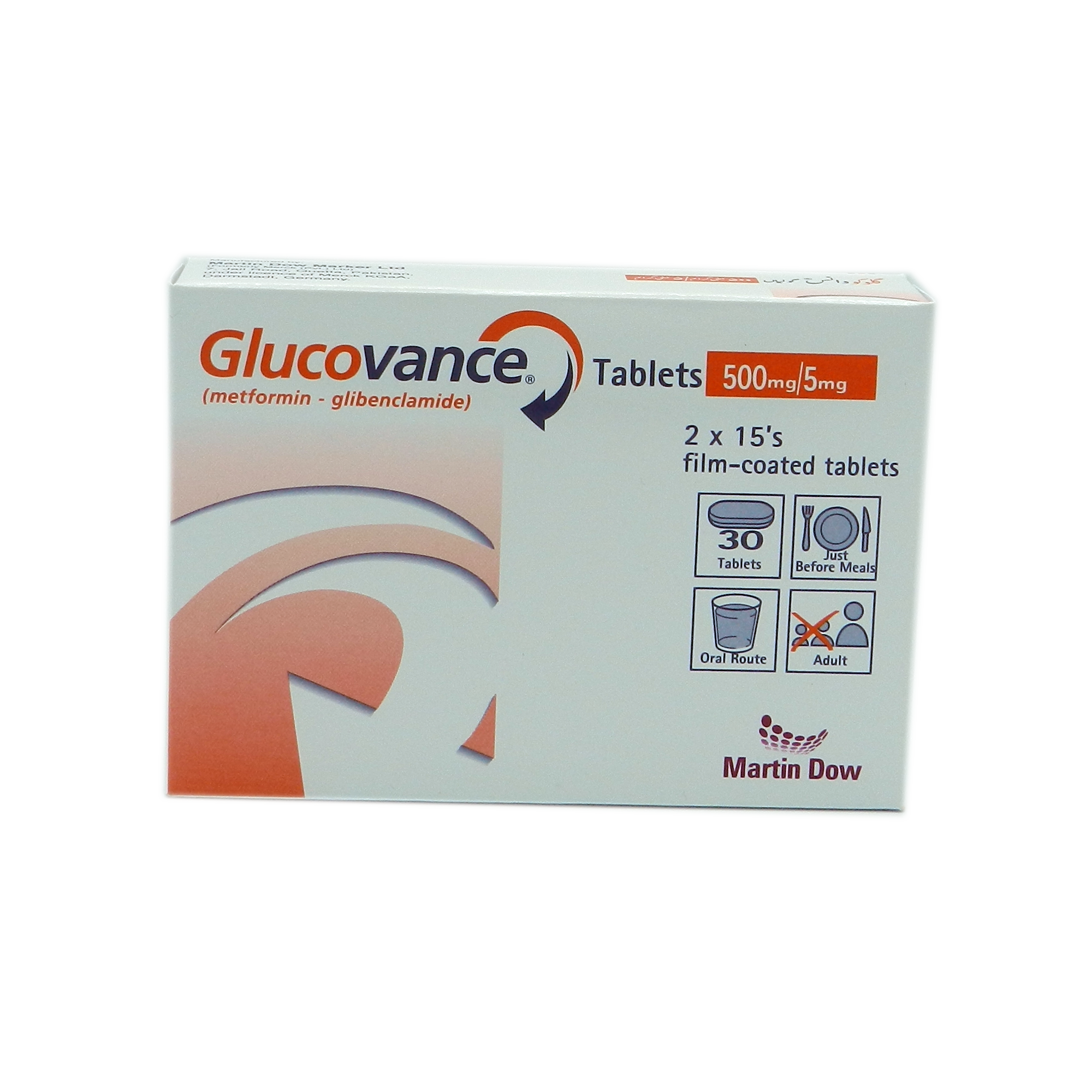 GLUCOVANCE 5MG+500MG TAB