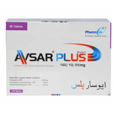 Avsar Buy Avsar Plus 10/160/25mg Tab Online In Pakistan – Dawa Healthcare