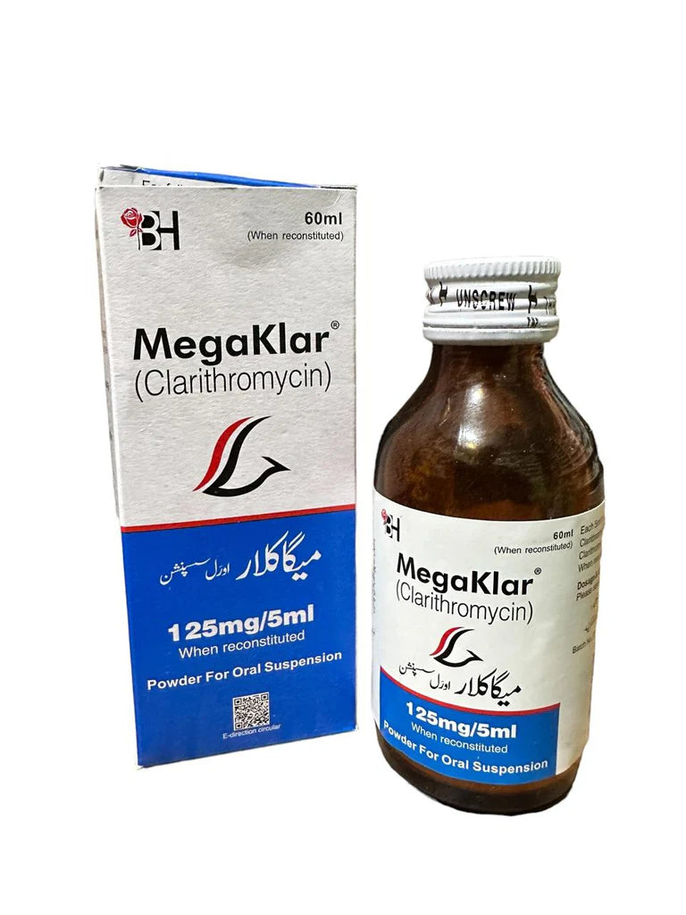 MEGAKLAR 125MG/5ML SUSPENSION