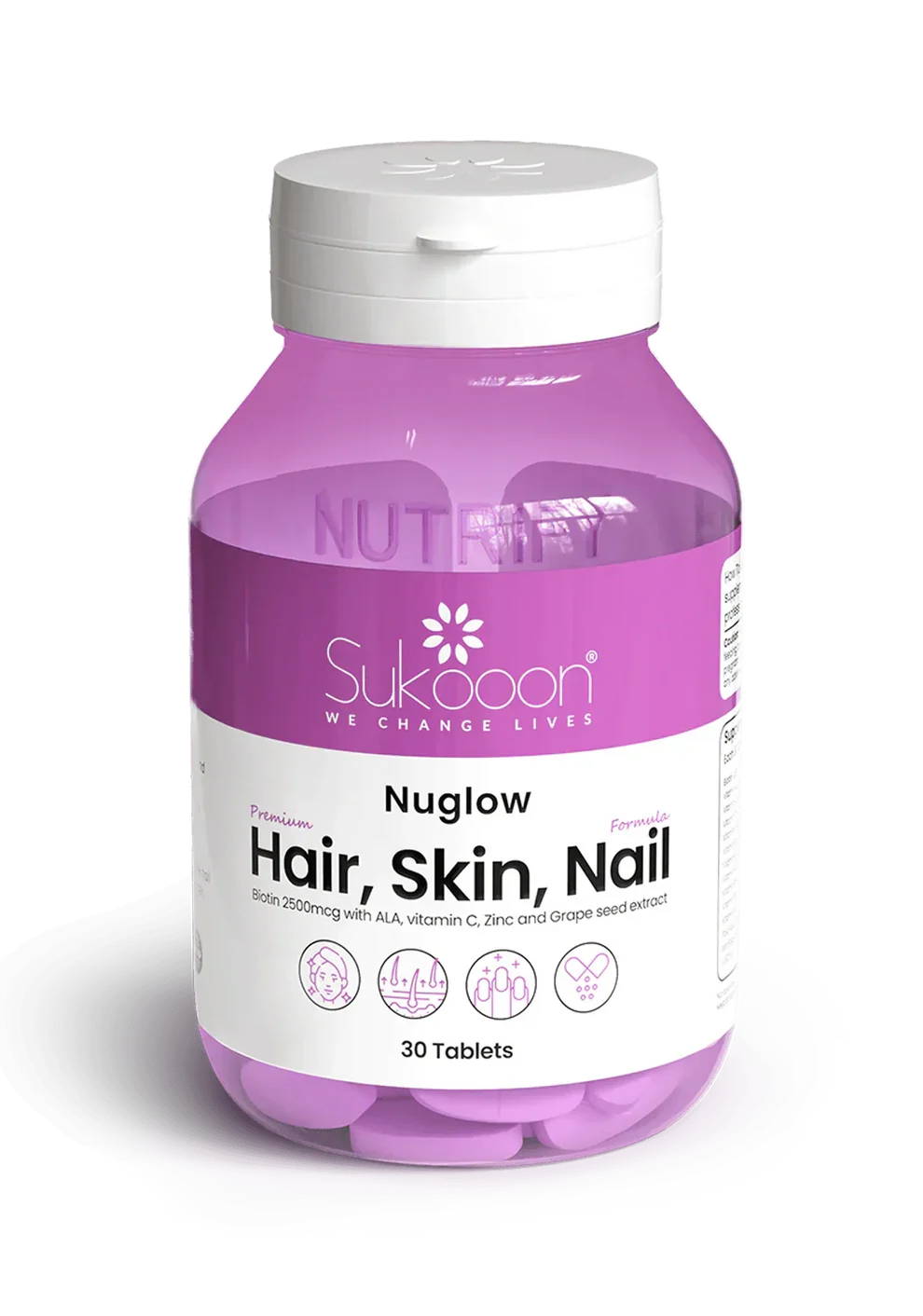SUKOON NUGLOW HAIR SKIN NAILS TAB 30S