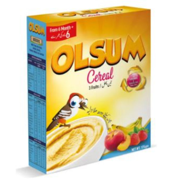 OLSUM CEREAL 3 FRUITS 175GM