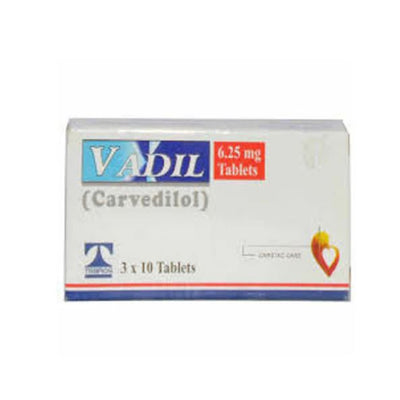 VADIL 6.25MG TAB 30S