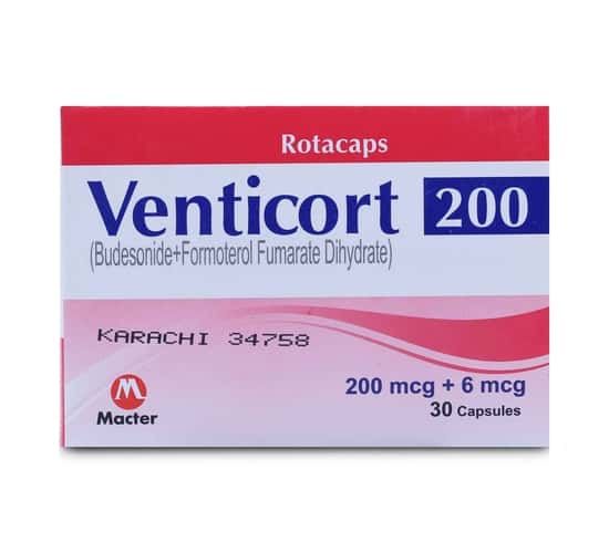 VENTICORT 200MCG/6MCG ROTA CAPS