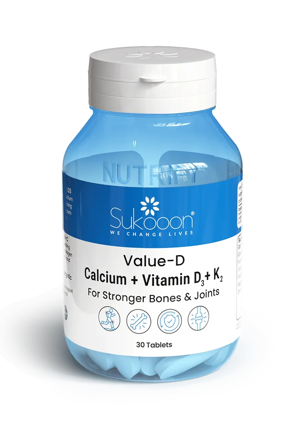 SUKOON VALUE-D VITAMIN D3+K2+CALCIUM TAB 30S