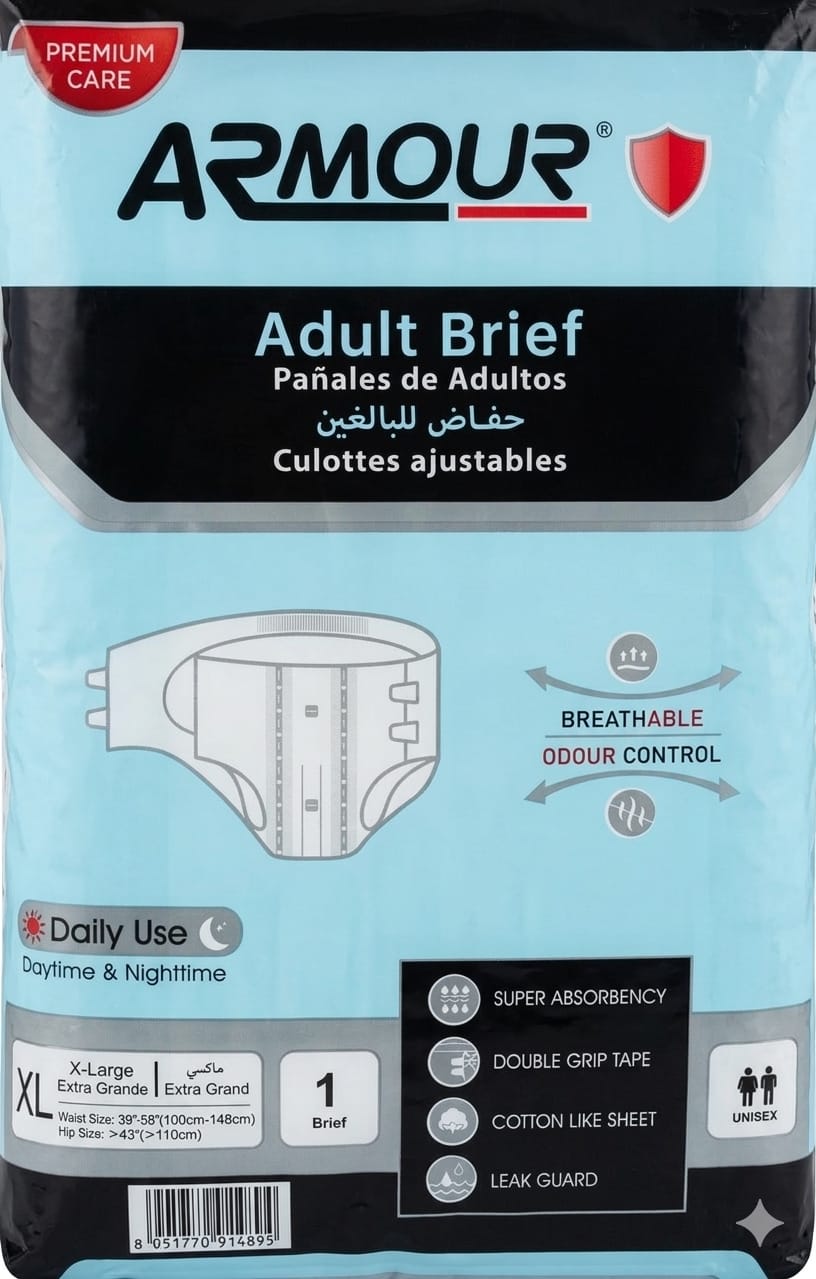 ARMOUR ADULT DAIPER BRIEF PACK XL