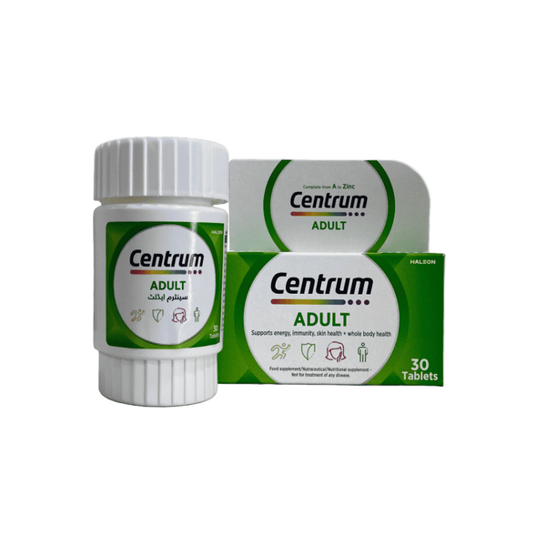 Centrum Adult supplement bottle and packaging