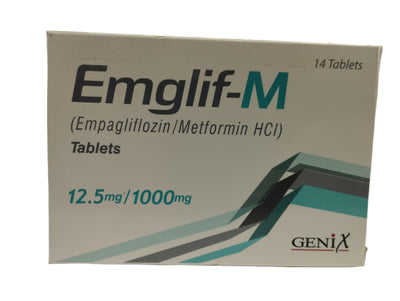 EMGLIF-M TAB 12.5MG  / 1000MG 14S