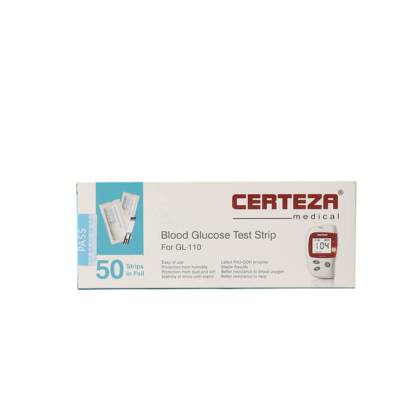 CERTEZA GLUCOSE TEST STRIPS 50S TS100