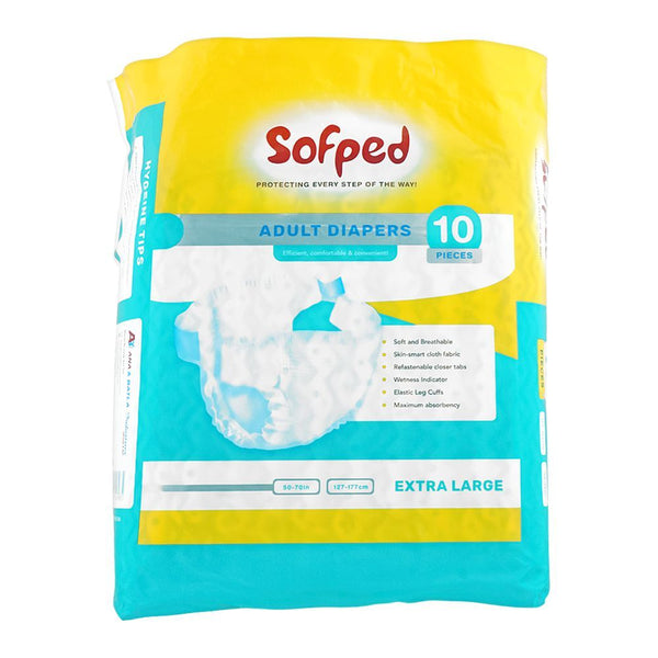SOFPED XL ADULT DIAPER 10S