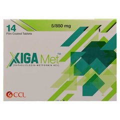 XIGA MET 5/850 MG TAB 14S