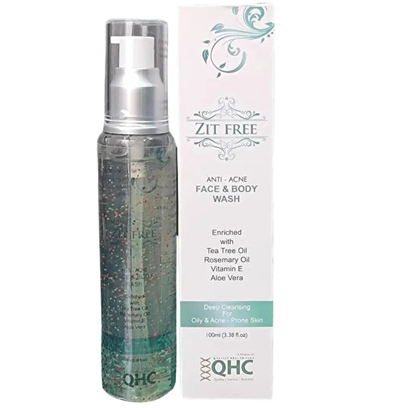 QHC ZIT FREE ANTI ACNE FACE & BODY WASH 100ML