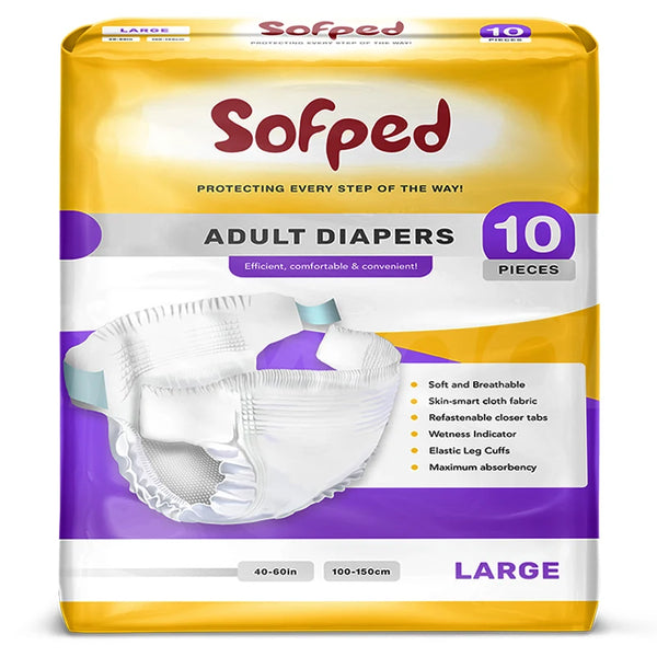 SOFPED L ADULT DIAPER 10S
