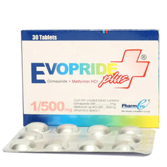 EVOPRIDE PLUS 1MG+500MG TAB