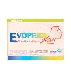 EVOPRIDE PLUS 2MG+500MG TAB