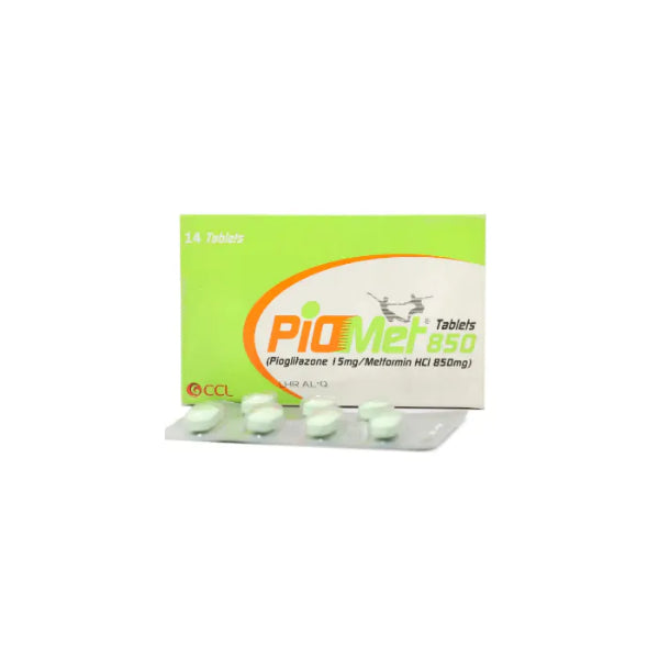 PIOMET 15MG+850MG TAB