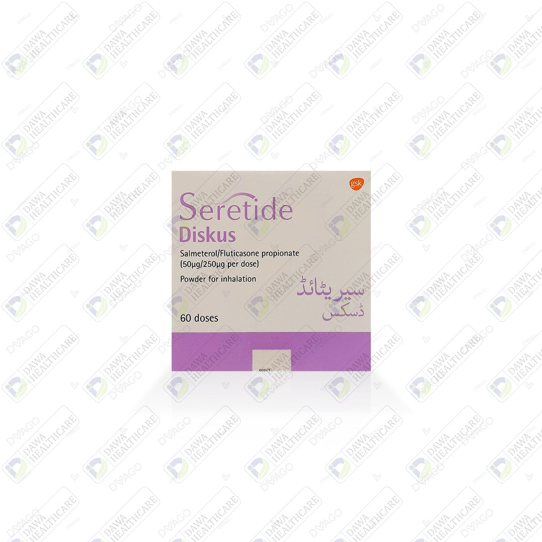 SERETIDE DISKUS 50/250 INHALER – Dawa Healthcare